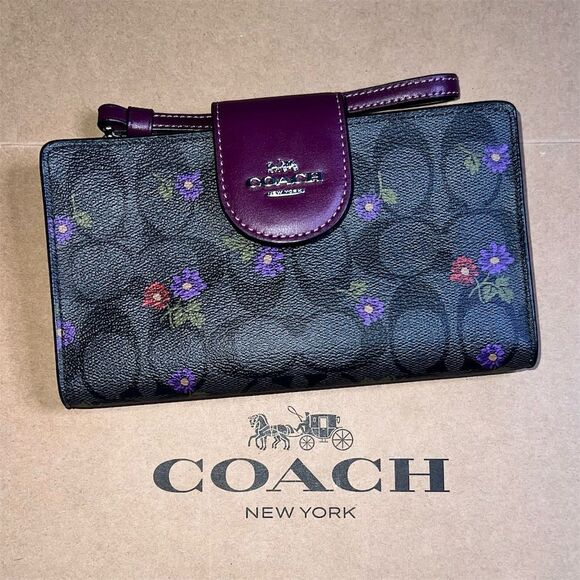 COACH Gallery Tote & Phone Wallet Set Limited Edition Country Floral Print - Picture 12 of 14